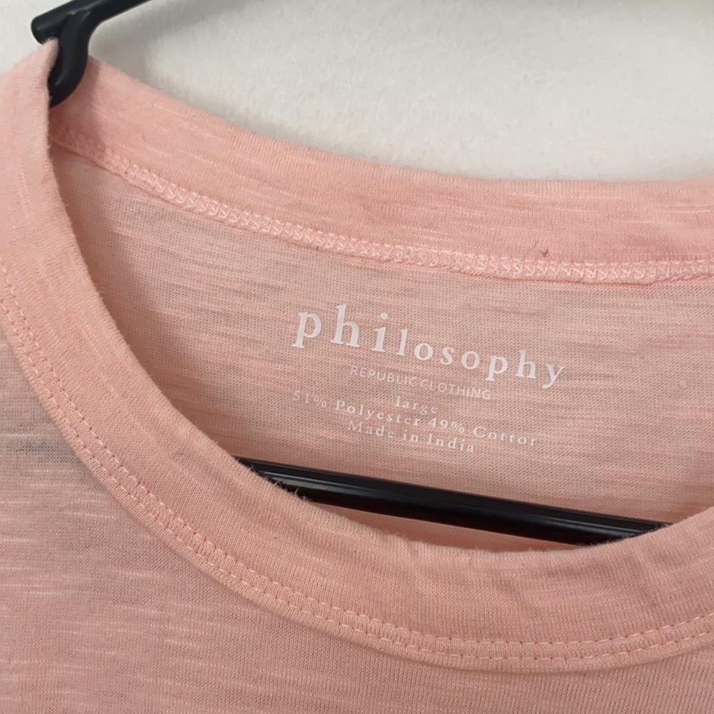 Philosophy Pink Ruffle Tank - Picture 2 of 3